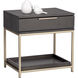 Rebel 23.5 X 23.5 inch Gold / Charcoal Grey Night Stand, Small
